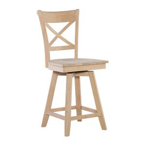 24" Charlotte Swivel Stool WH S-312SWB