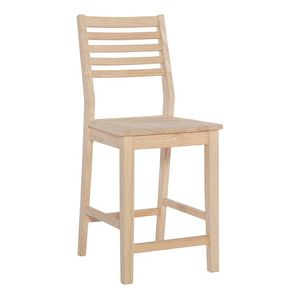 Aspen Slatback 24"H Stool WH S-42B