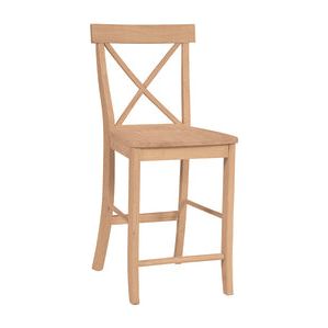 24" X-Back Stool WH S-6132B