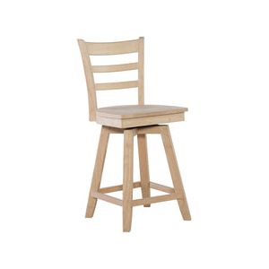 24" Emily Swivel Stool WH S-6172SWB