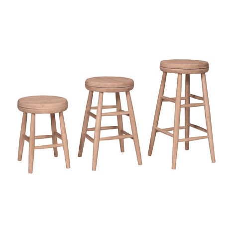 18" Scoop Seat Swivel Stool WH S-818SW