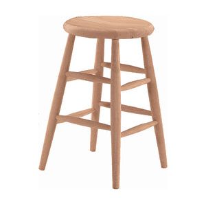 24" Scoop Seat Stool WH S-824