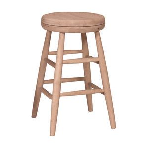 24" Scoop Seat Swivel Stool WHF S-824SW
