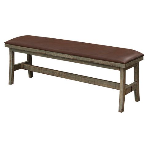 IFD9671BEN Bench with Faux Leather Seat