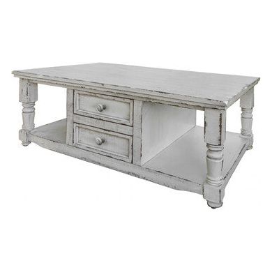 IFD7331CKTWT 4 Drawer, Cocktail Table, w/ White finish