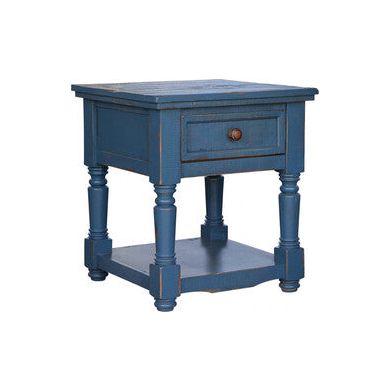 IFD7331ENDDK End Table, Dark Blue finish