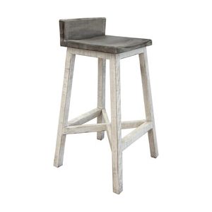 IFD470BS30 30" Stool - w/Wooden Seat & Base - Stone Finish