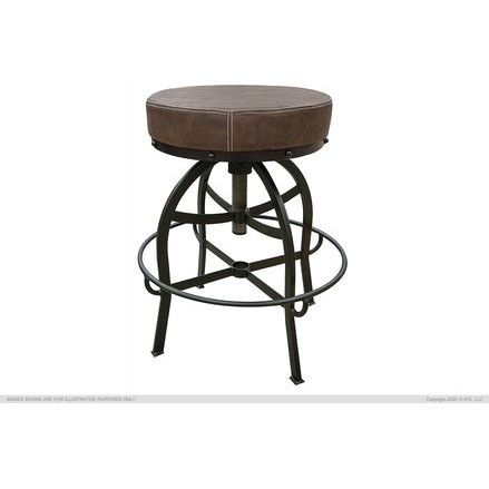 IFD98BS2430 24-30" Adjustable Swivel Stool, w/ Faux Leather seat, Iron base