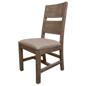 IFD6391CHR Solid wood Chair, w/ Gray Fabric Seat