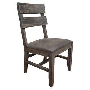 IFD6862CHR Solid Wood Chair w/Faux Leather Seat