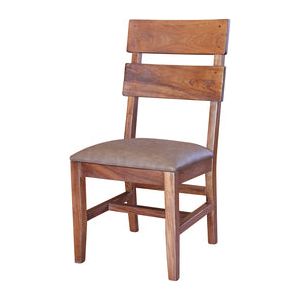 IFD866CHAIR-S Chair w/ Solid wood - Faux Leather Seat