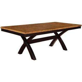 ATEI QT4284T X-Leg Extension Dining Table w/18" Butterfly Leaf - Table Top
