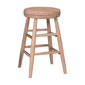 24" Scoop Seat Swivel Stool