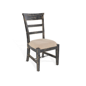 1604BS Black Sand Side Chair, Cushion Seat