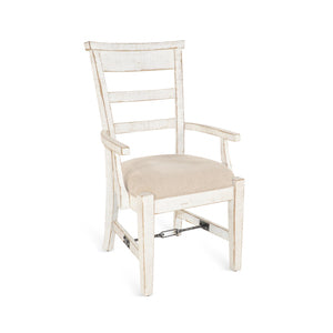 1605WS White Sand Arm Chair, Cushion Seat