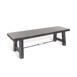 1615BS 64" Black Sand Bench w/ Turnbuckle, Wood Seat