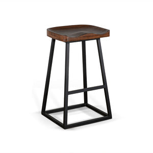 1622KW-30R 30"H Stool, Wood Seat