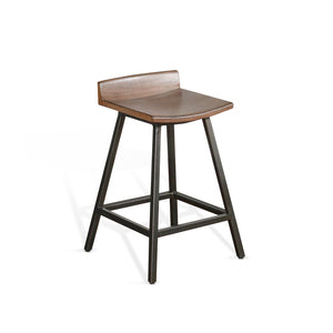 1653BU-24 24"H Stool, Wood Seat