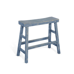 1671OB-30 Ocean Blue 30'H Bench, Wood Seat