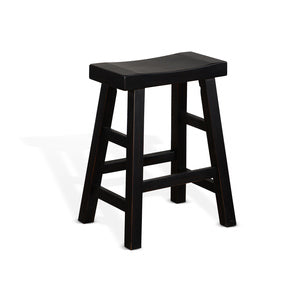 1768BW-24 24"H Saddle Seat Stool, Wood Seat