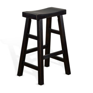 1768BW-30 30"H Saddle Seat Stool, Wood Seat