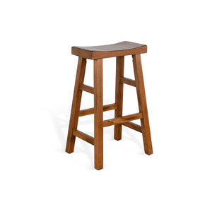 1768RO2-30 30"H Saddle Seat Stool, Wood Seat