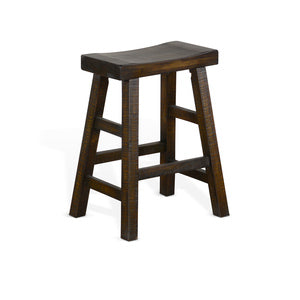 1768TL-24 24"H Saddle Seat Stool, Wood Seat