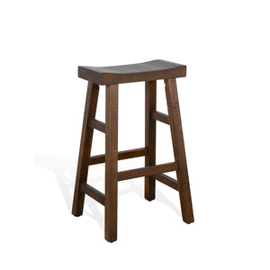 1768TL-30 30"H Saddle Seat Stool, Wood Seat