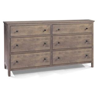 Heritage 6 Drawer Double Dresser - 4 Deep Drawers