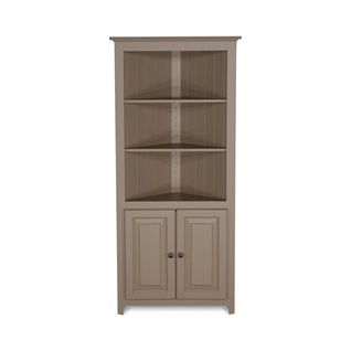 Corner Cabinet Wood Bottom Doors Open Top